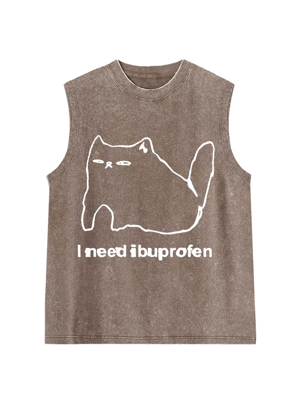 Ibuprofen Cat Washed Tank Top