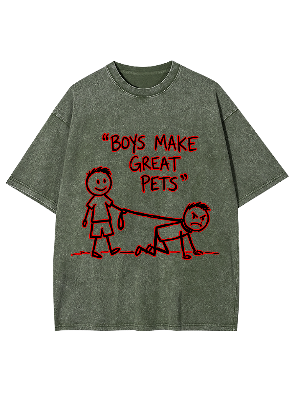 BOYS MAKE GREAT PETS WASHED TSHIRT