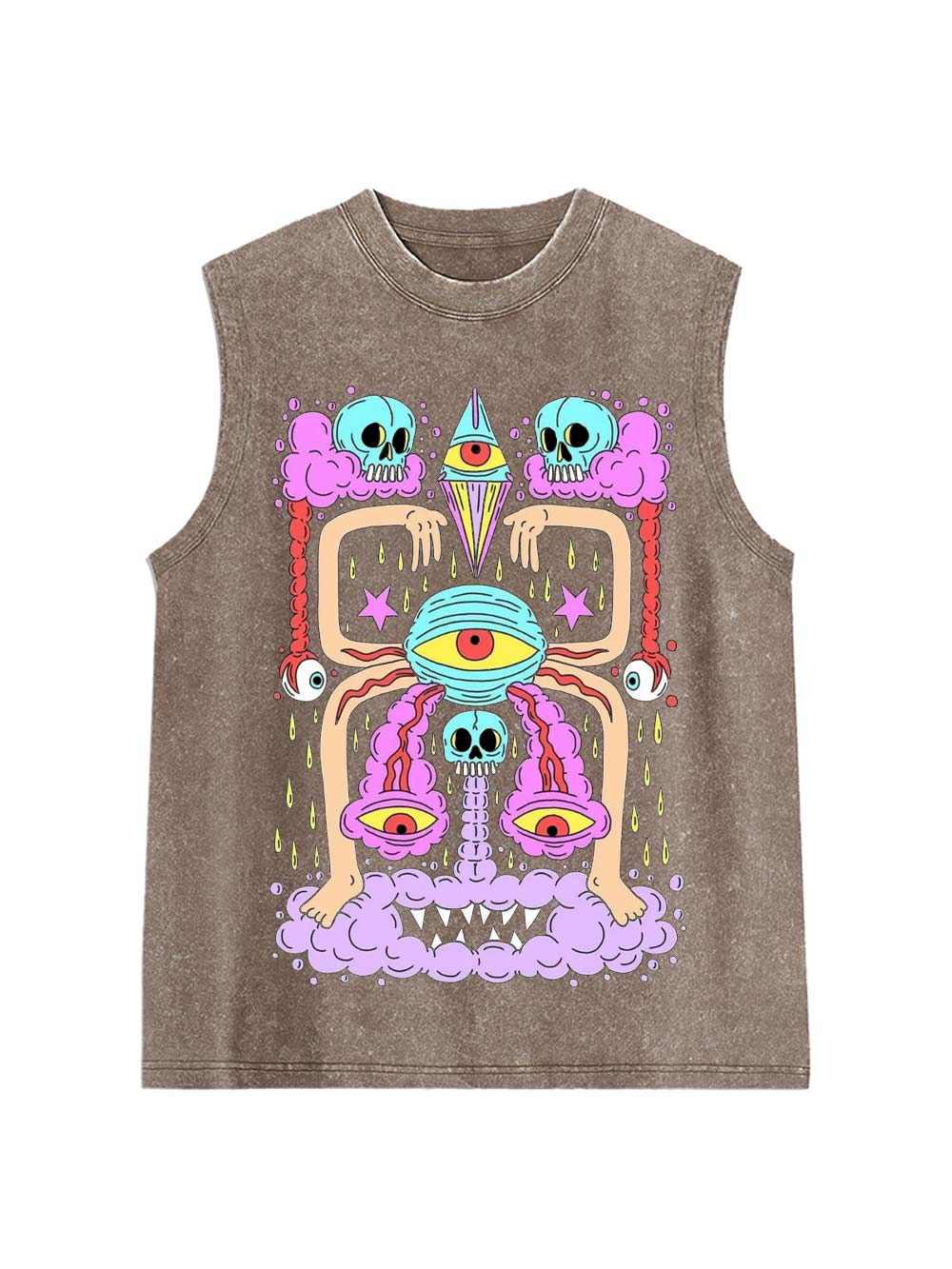 Death And Deranged Washed Tank Top