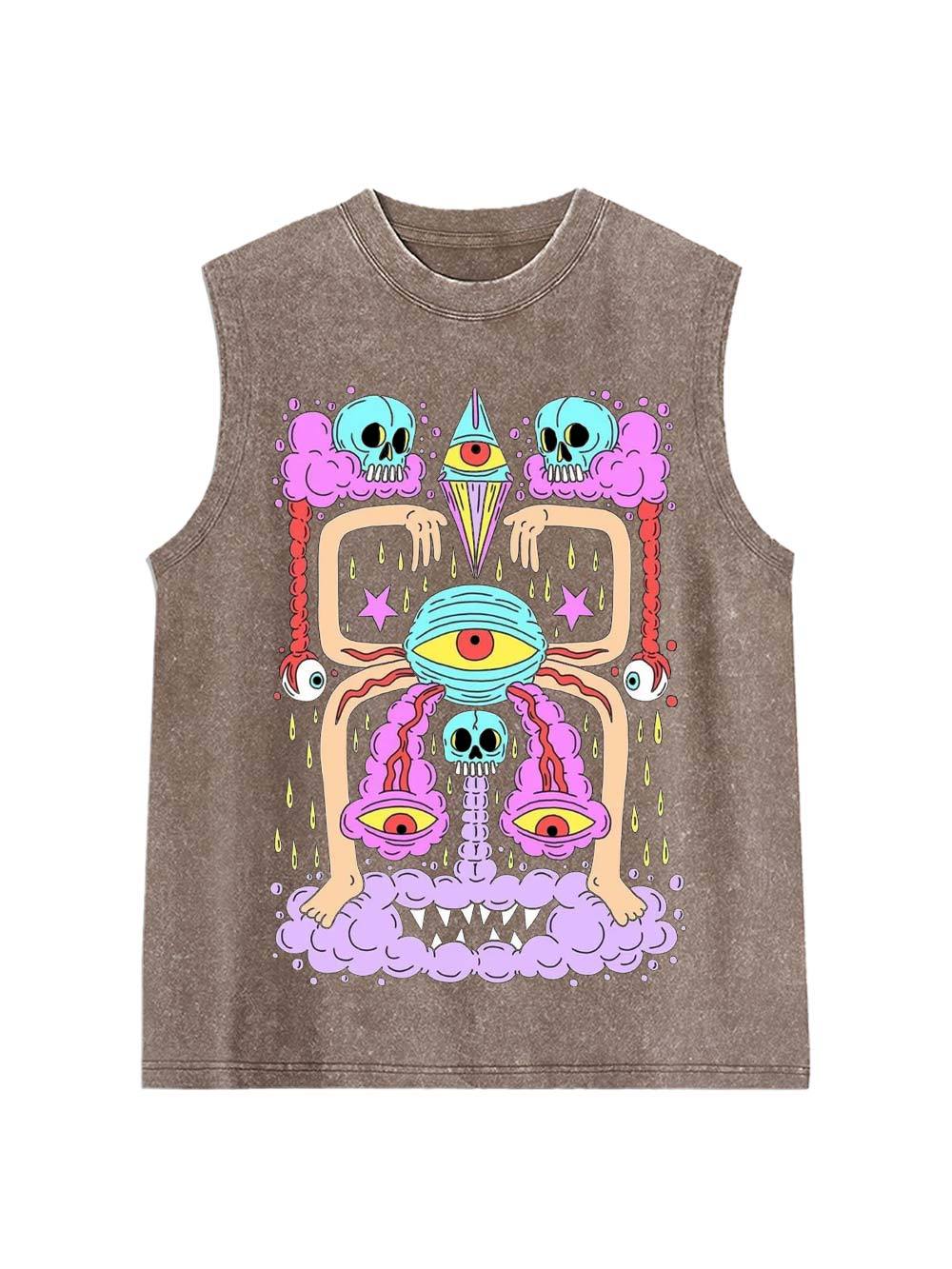Death And Deranged Washed Tank Top
