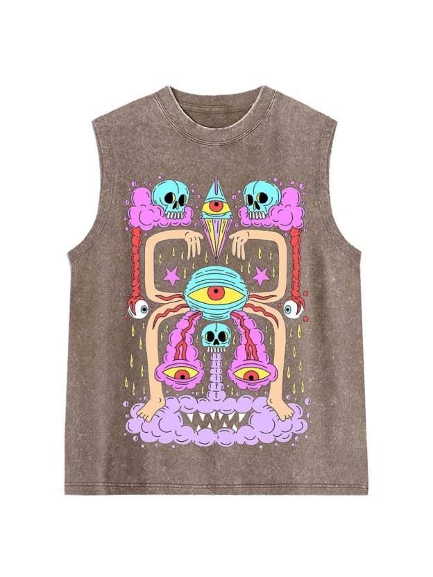 Death And Deranged Washed Tank Top
