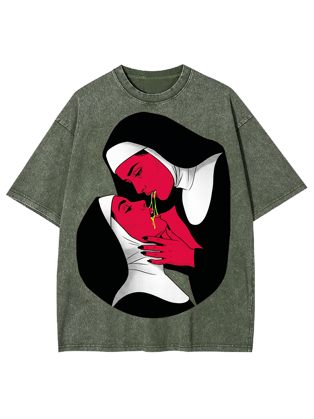 KISSING NUNS WASHED TSHIRT