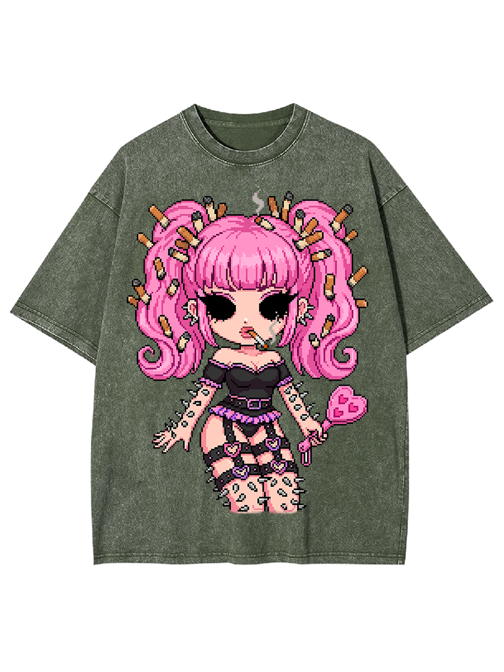 PUNK PINK DOLL WASHED TSHIRT