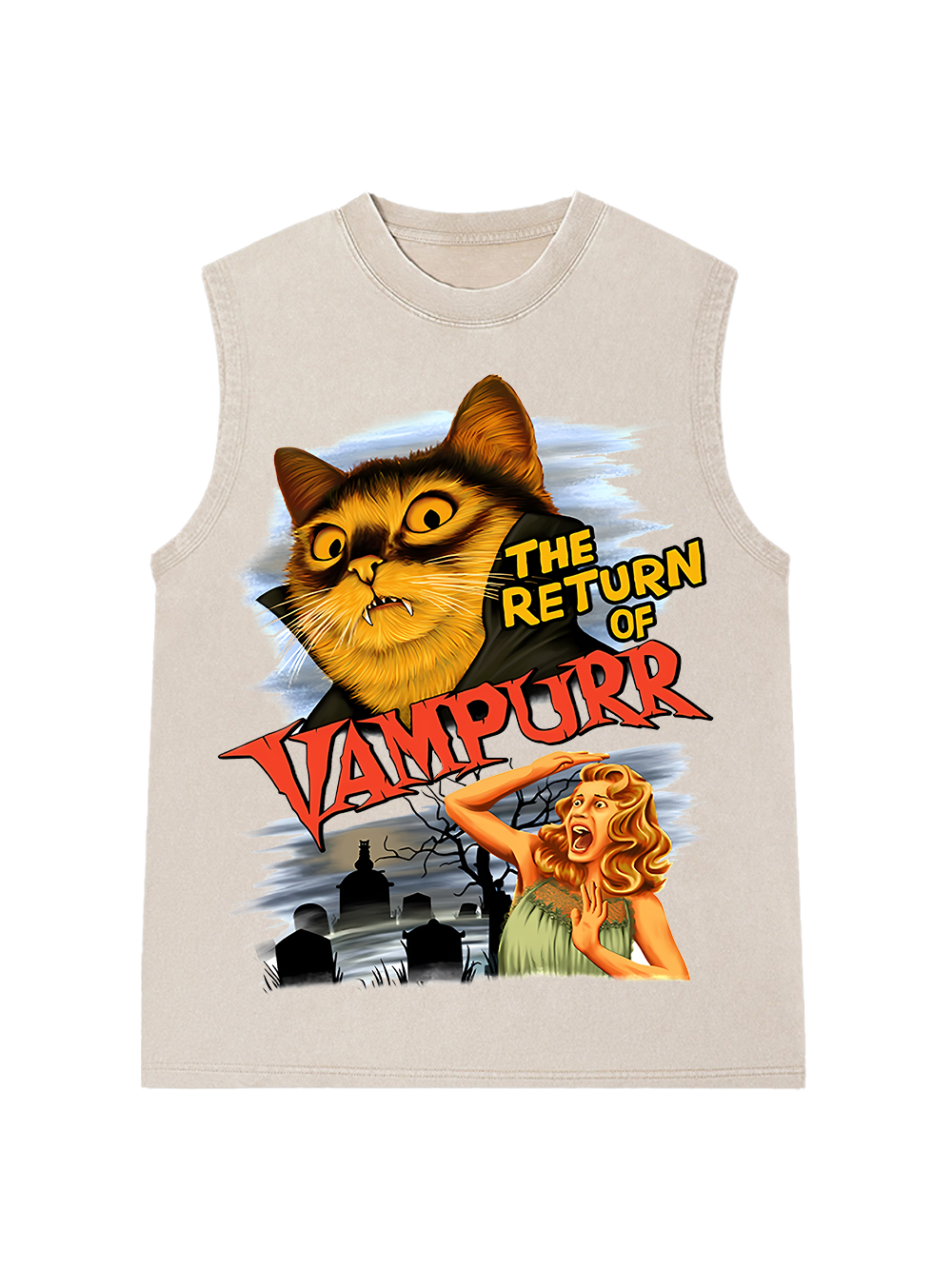 THE RETURN OF VAMPURR WASHED TANK TOP
