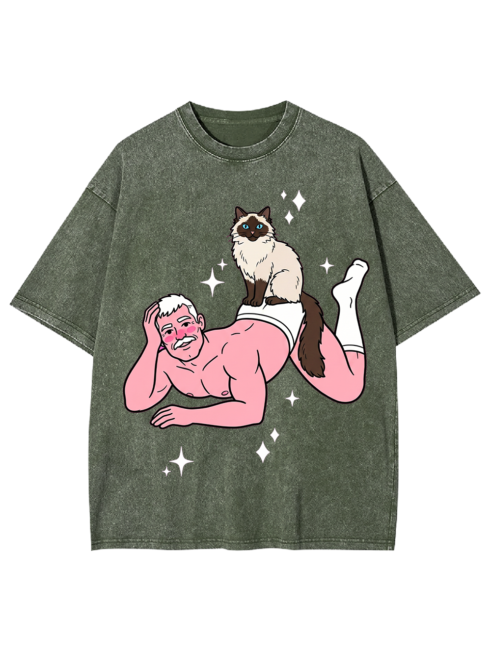 CAT DADDY PIN-UP WASHED TSHIRT