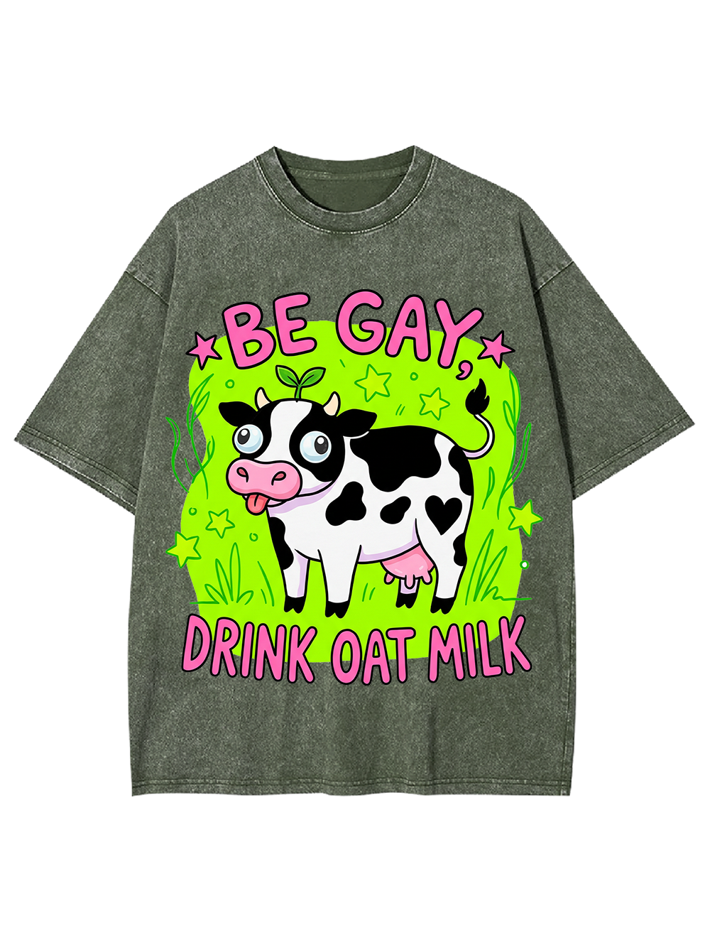 BE GAY, DRINK OAT MILK WASHED TSHIRT