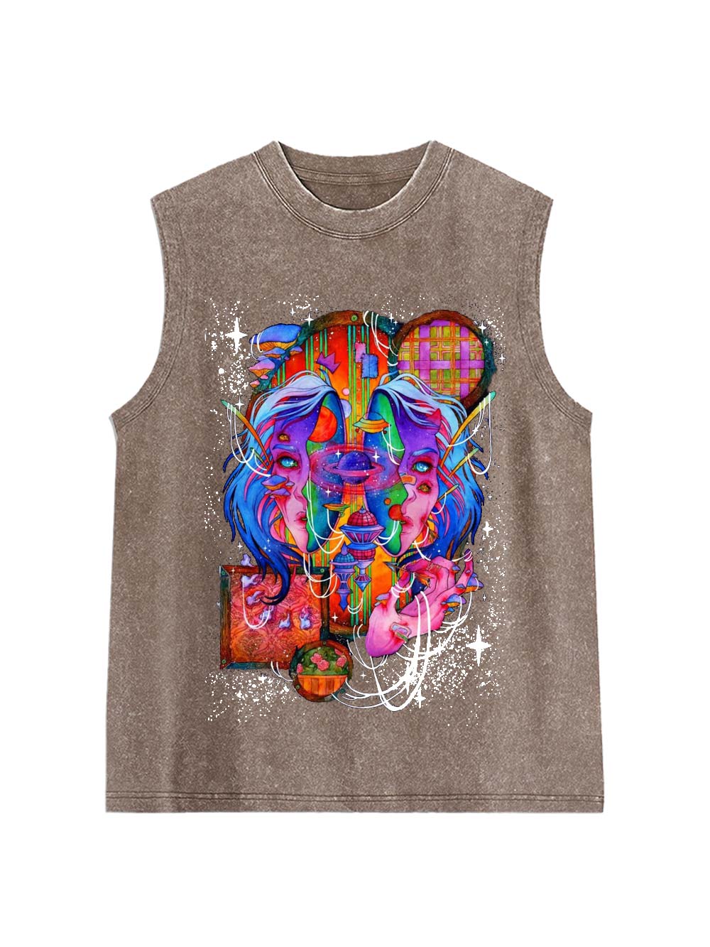 Spiritual Void World Washed Tank Top