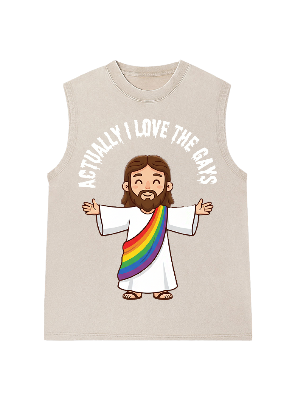 ACTUALLY I LOVE THE GAYS WASHED TANK TOP