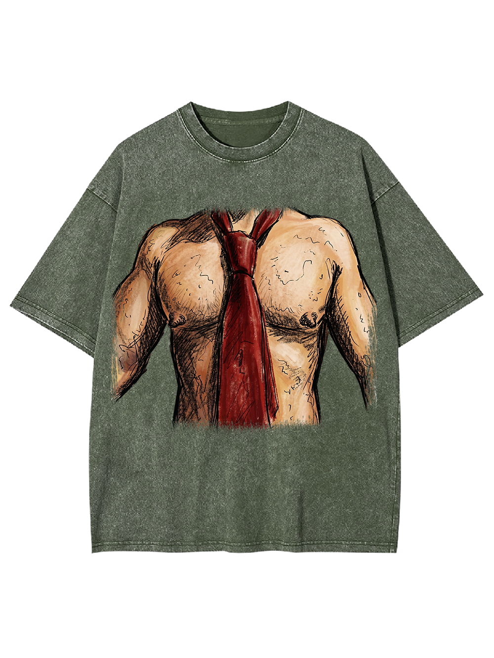 HEADLESS MUSCLE TORSO TIE WASHED TSHIRT