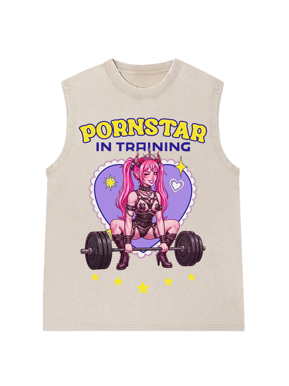 PORNSTAR IN TRAINING WASHED TANK TOP