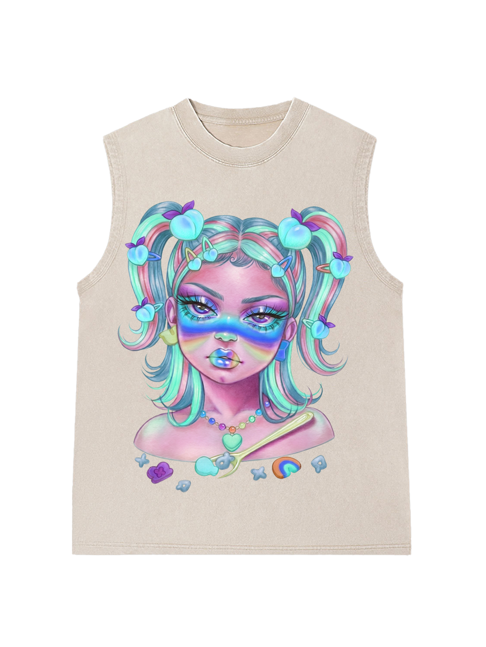 PEACH GIRL WASHED TANK TOP