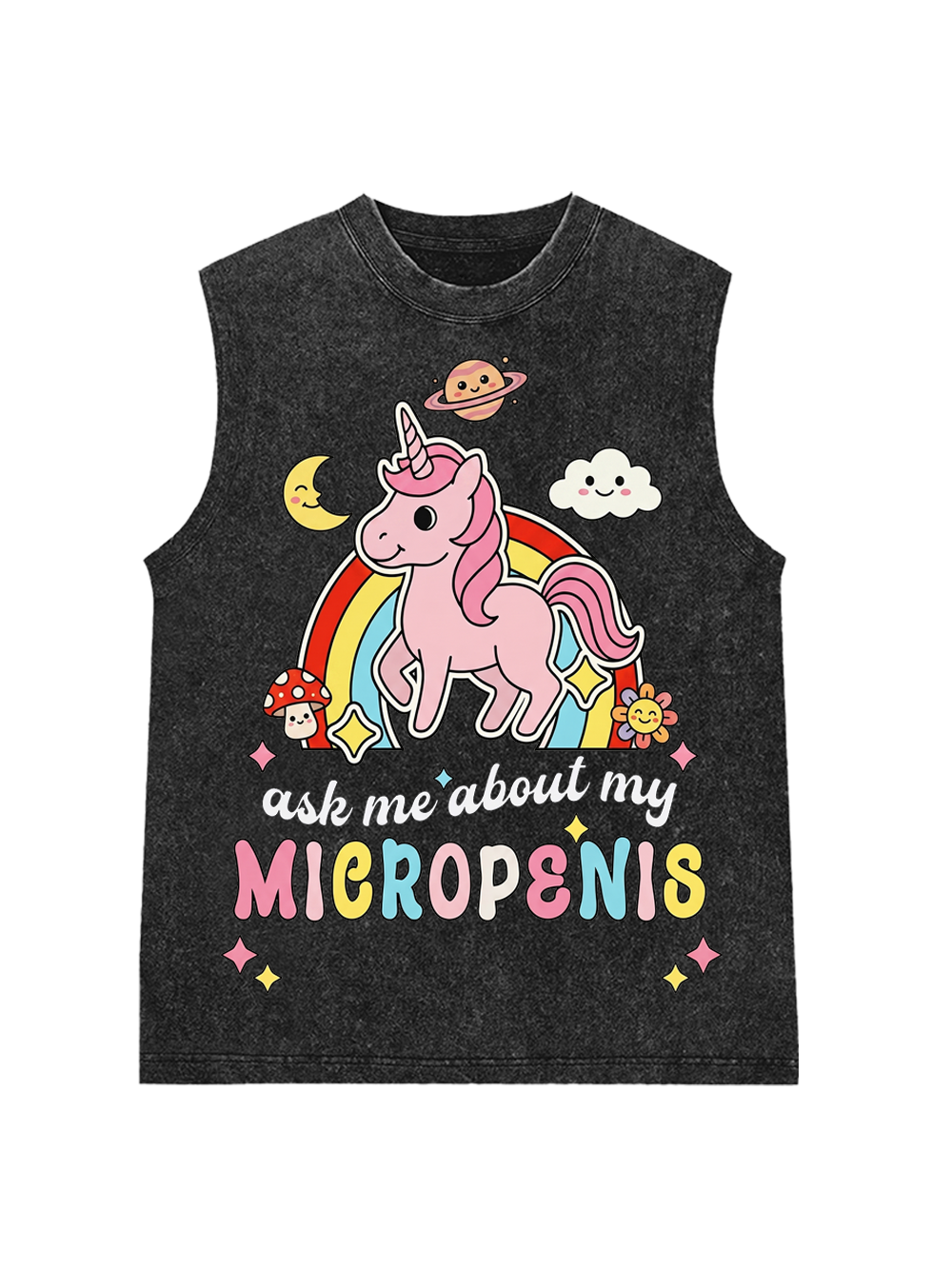 ASK ME ABOUT MY MICROPENIS WASHED TANK TOP