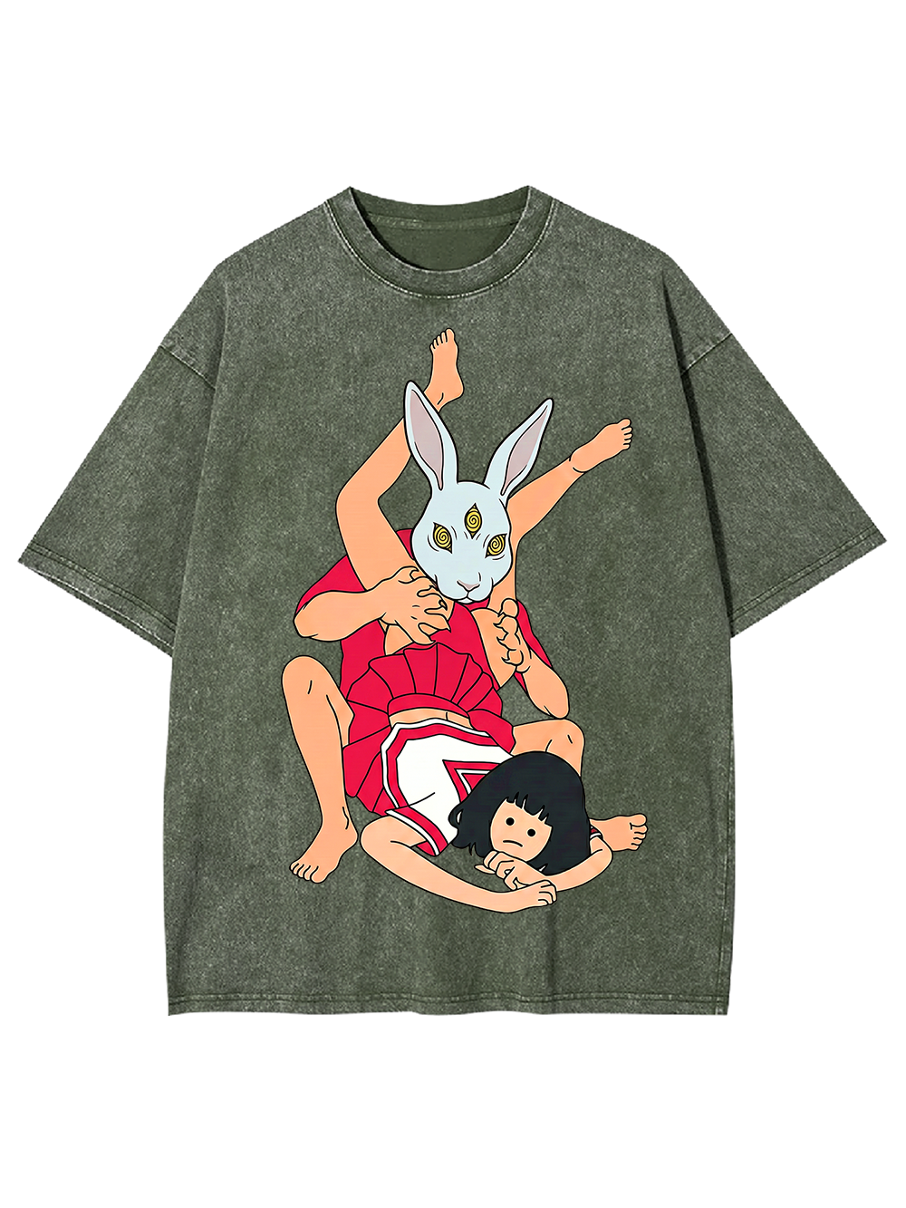 RABBIT MASKED WRESTLING WASHED TSHIRT