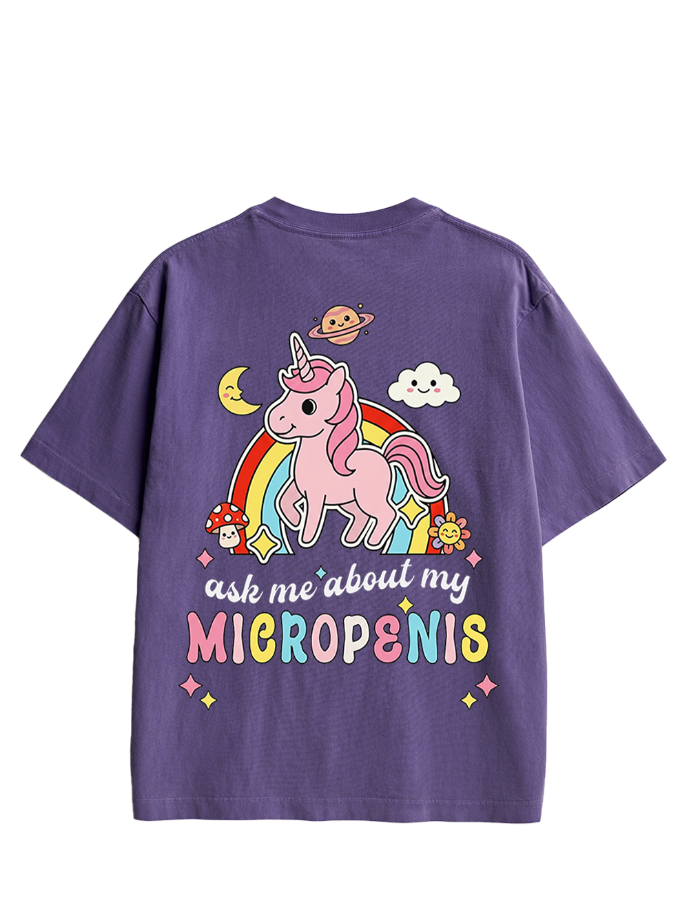 ASK ME ABOUT MY MICROPENIS DOUBLE SIDED PRINT WASHED TSHIRT