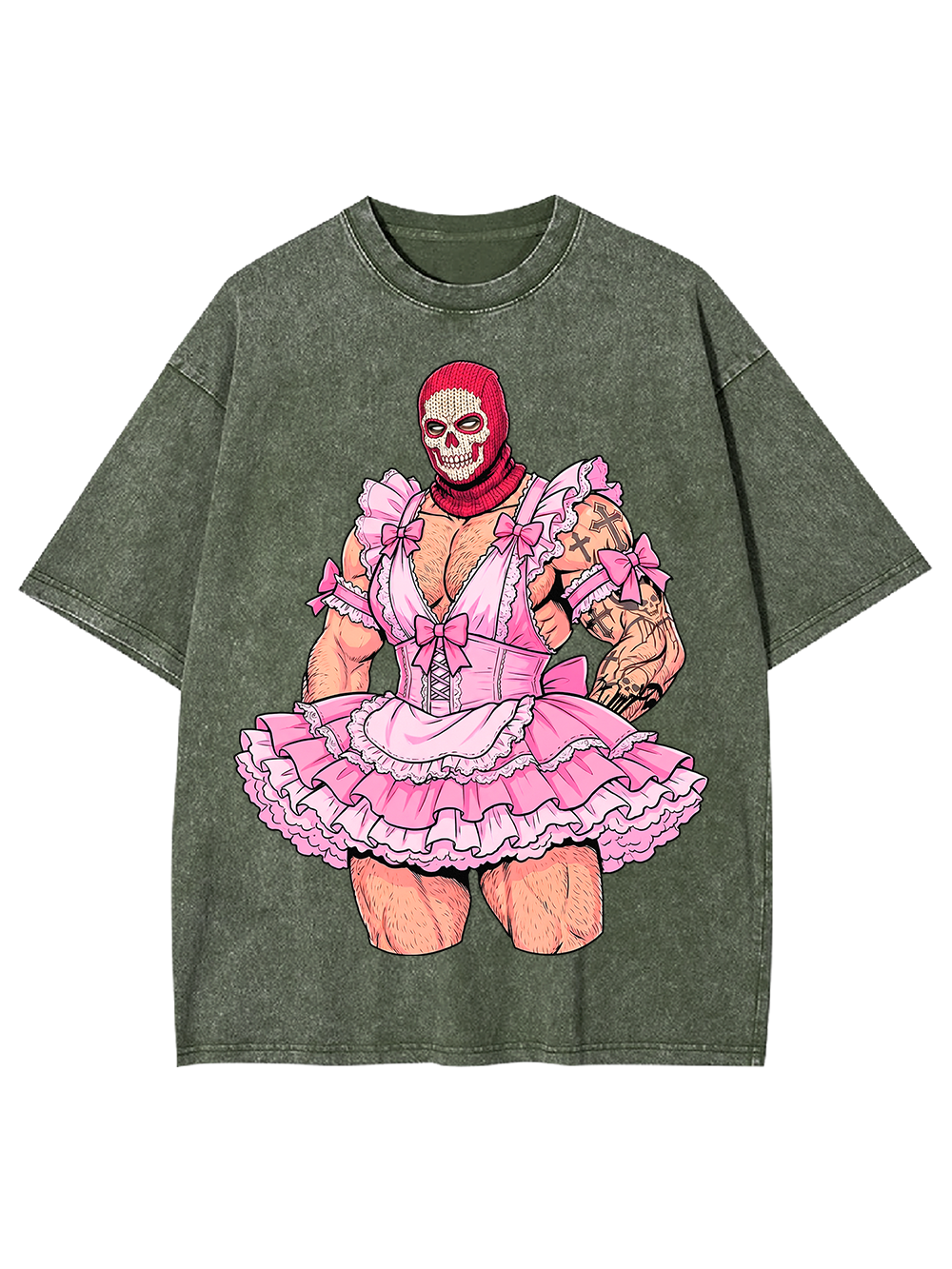 PINK MAID MUSCLE DADDY WASHED TSHIRT
