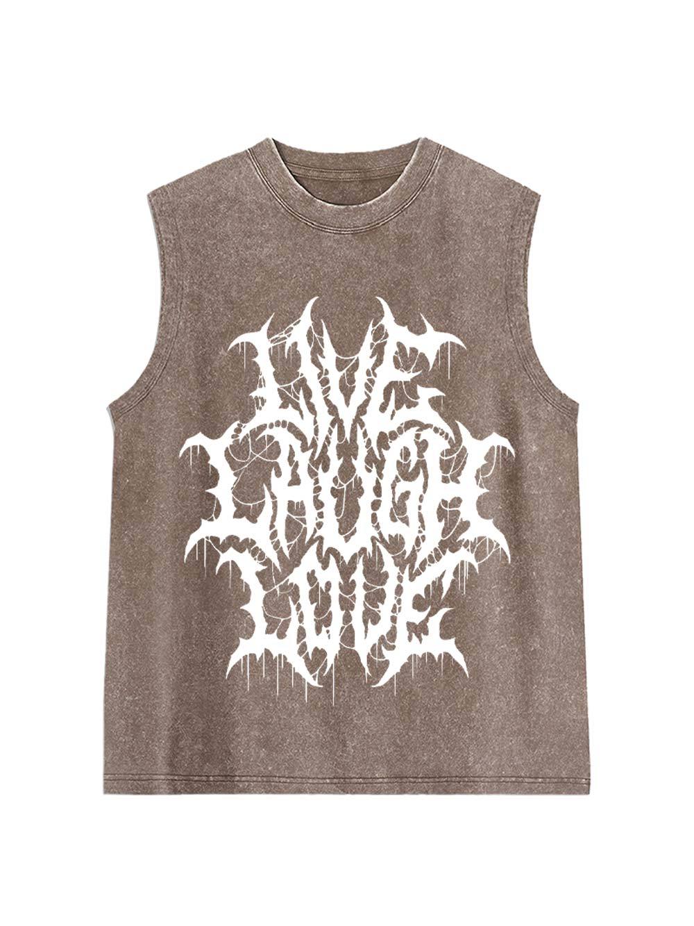 Live Laugh Love Washed Tank Top