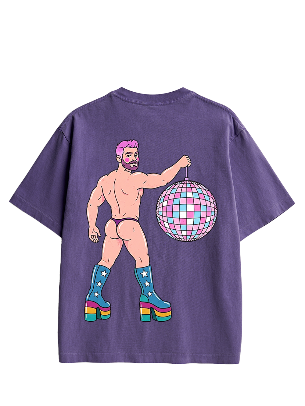 DISCO DIVA DUDE AAA DOUBLE SIDED PRINT WASHED TSHIRT