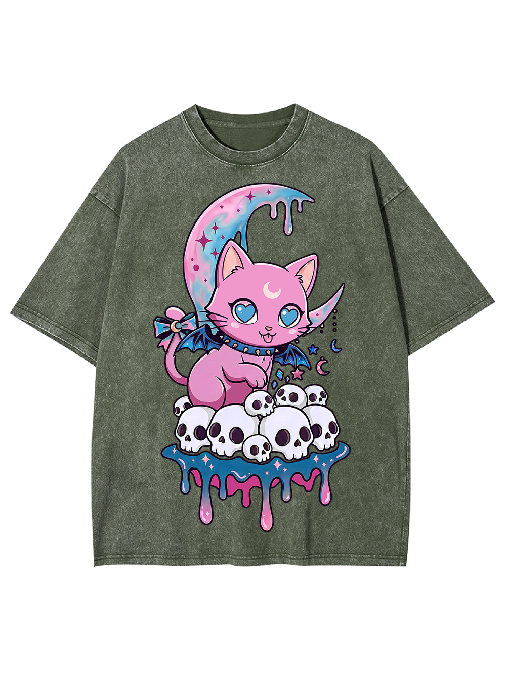 MOONLIT KILLER KITTEN AAA WASHED TSHIRT