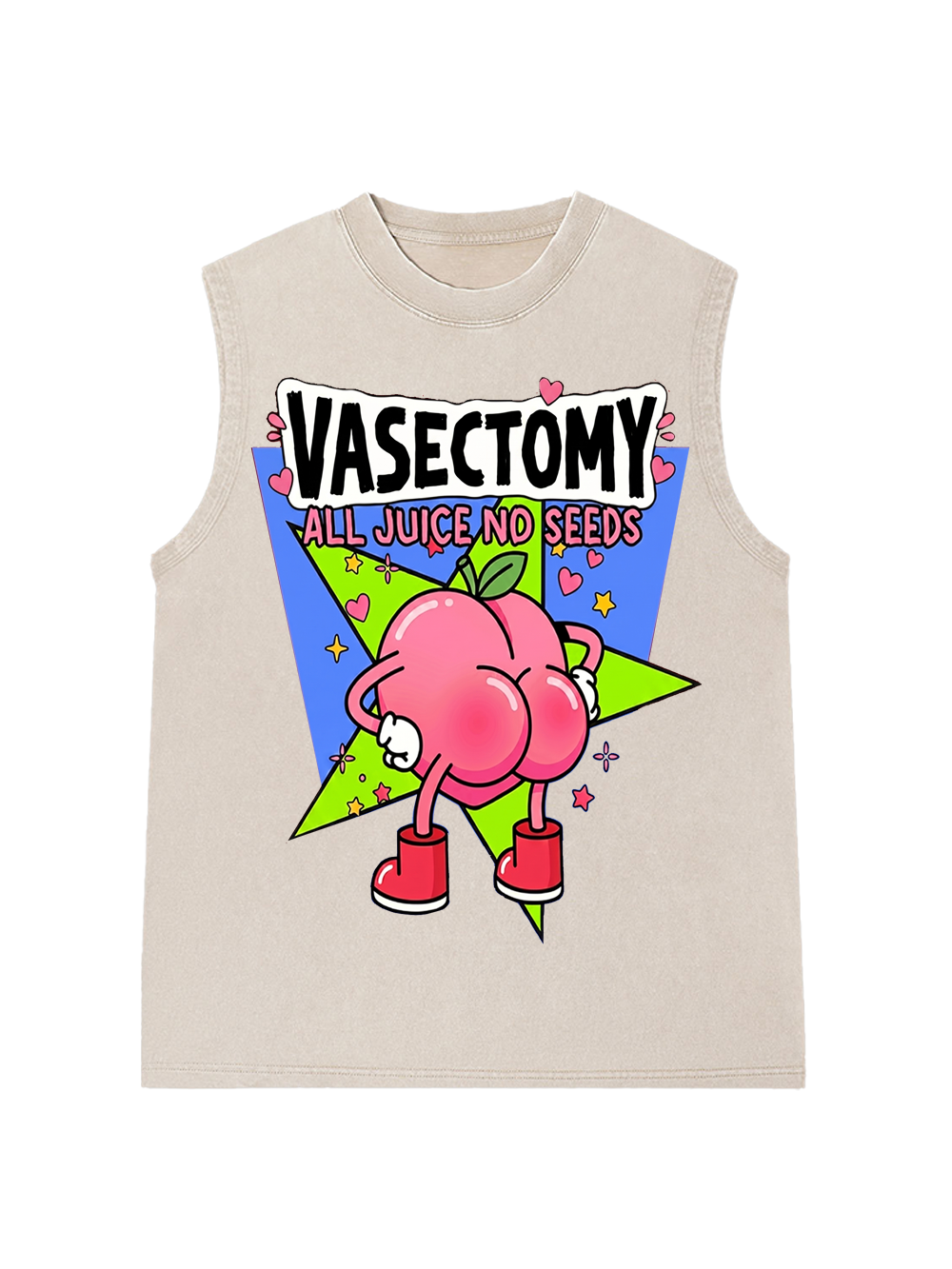 VASECTOMY ALL JUICE NO SEEDS WASHED TANK TOP