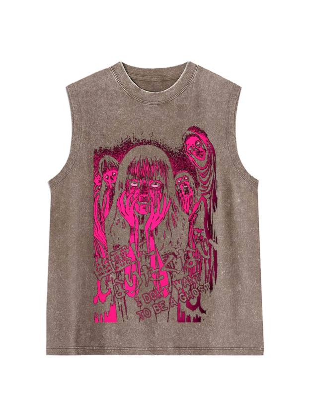 I Don't Want To Be A Ghost Washed Tank Top