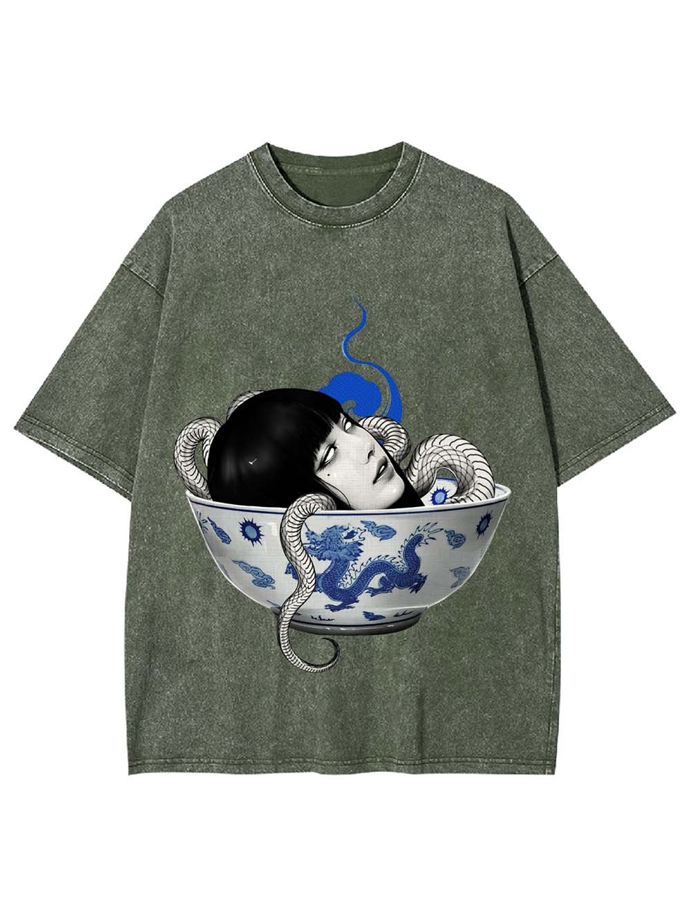 Snake Maiden in the Bowl Washed Tshirt