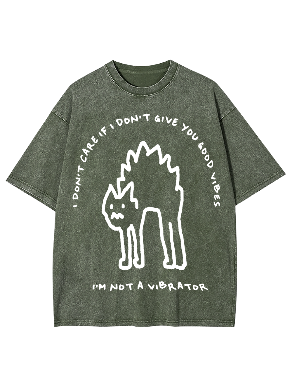 GOOD VIBES VIBRATOR CAT AAA WASHED TSHIRT