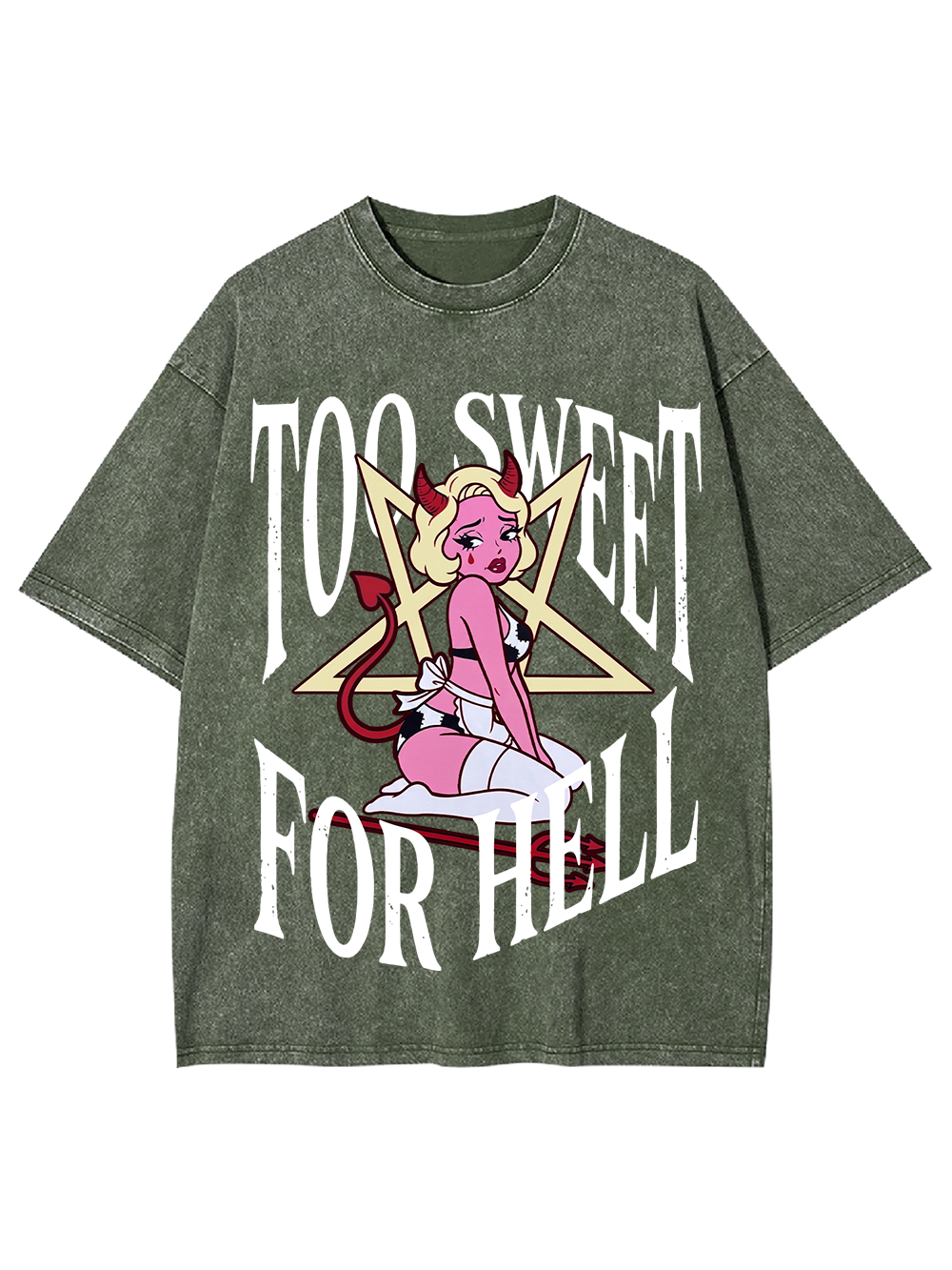 TOO SWEET FOR HELL AAA WASHED TSHIRT
