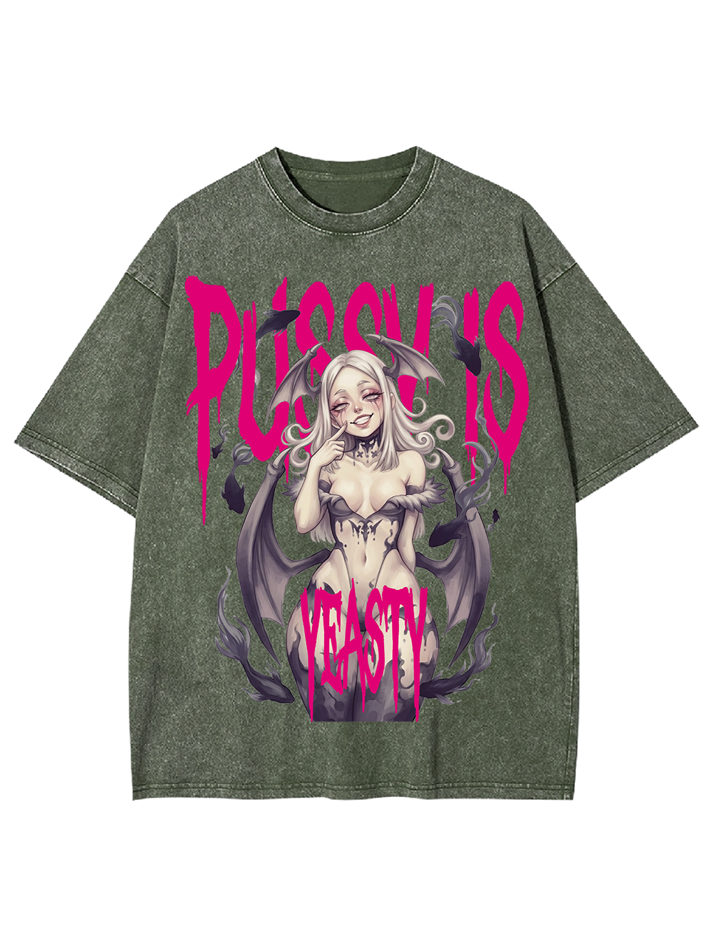 PUSSY IS YEASTY AAA WASHED TSHIRT