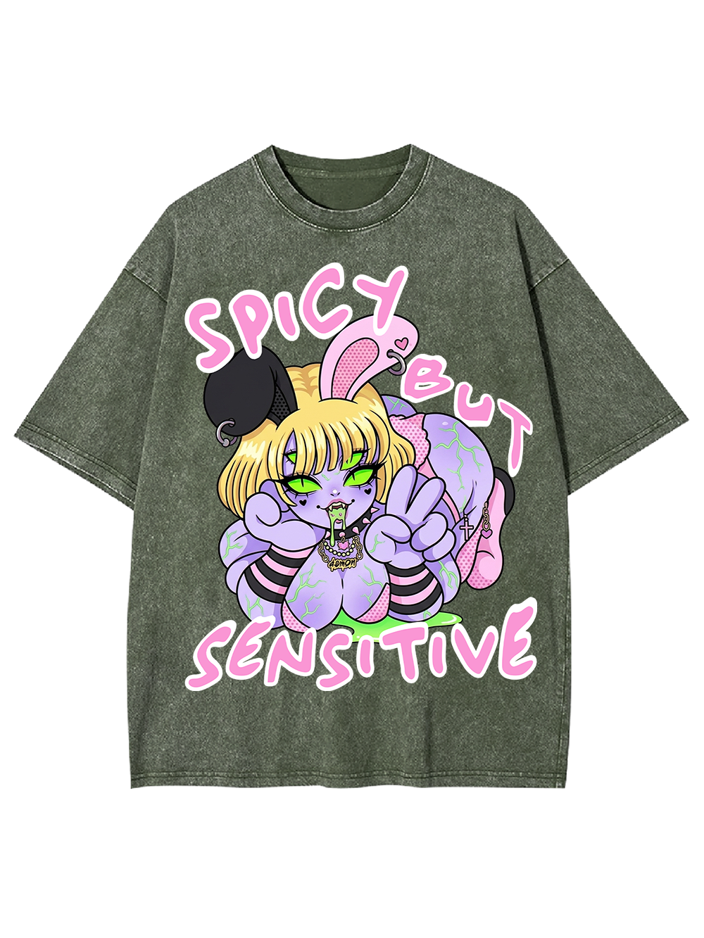 SPICY BUT SENSITIVE AAA WASHED TSHIRT