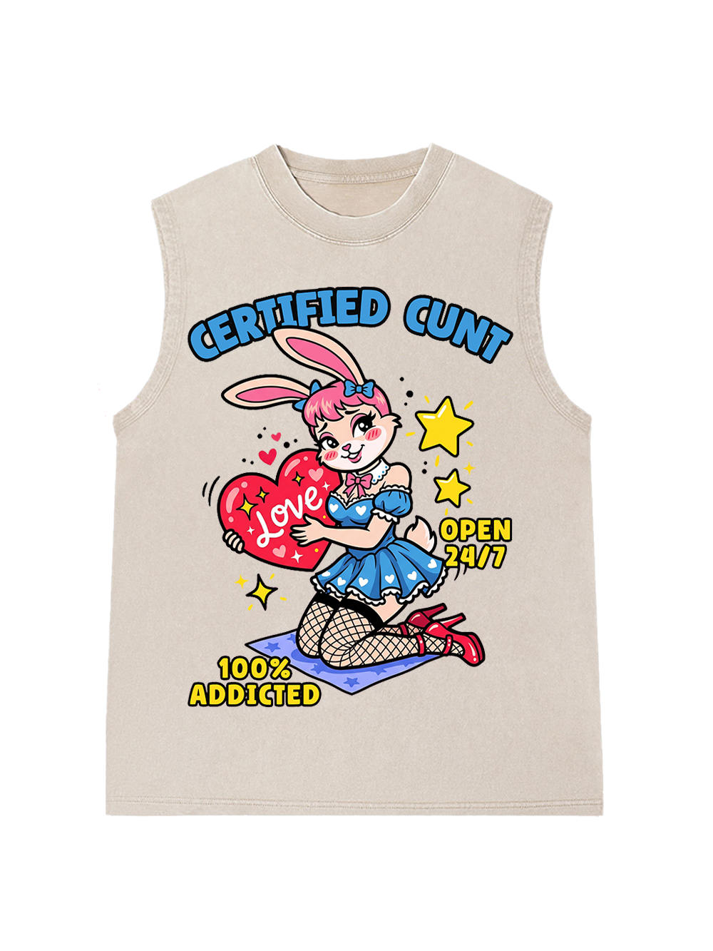 CERTIFIED CUNT WASHED TANK TOP
