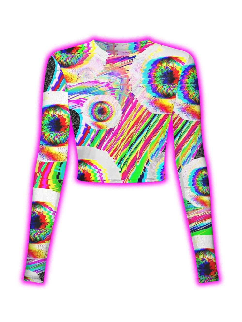 RAINBOW EYEBALL STORM MESH TOP
