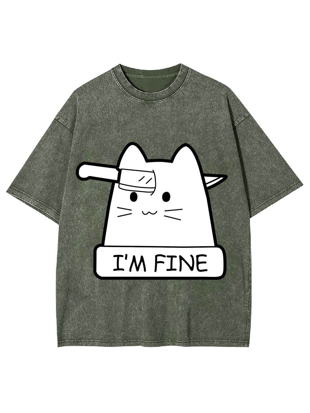 I'm Fine Washed Tshirt