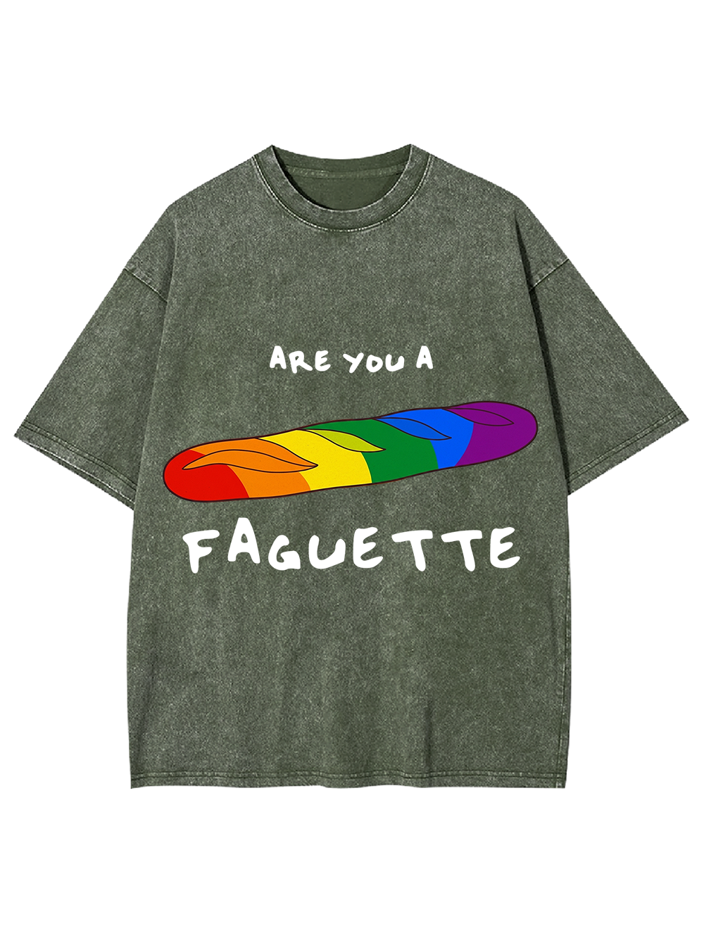 ARE YOU A FAGUETTE AAA WASHED TSHIRT