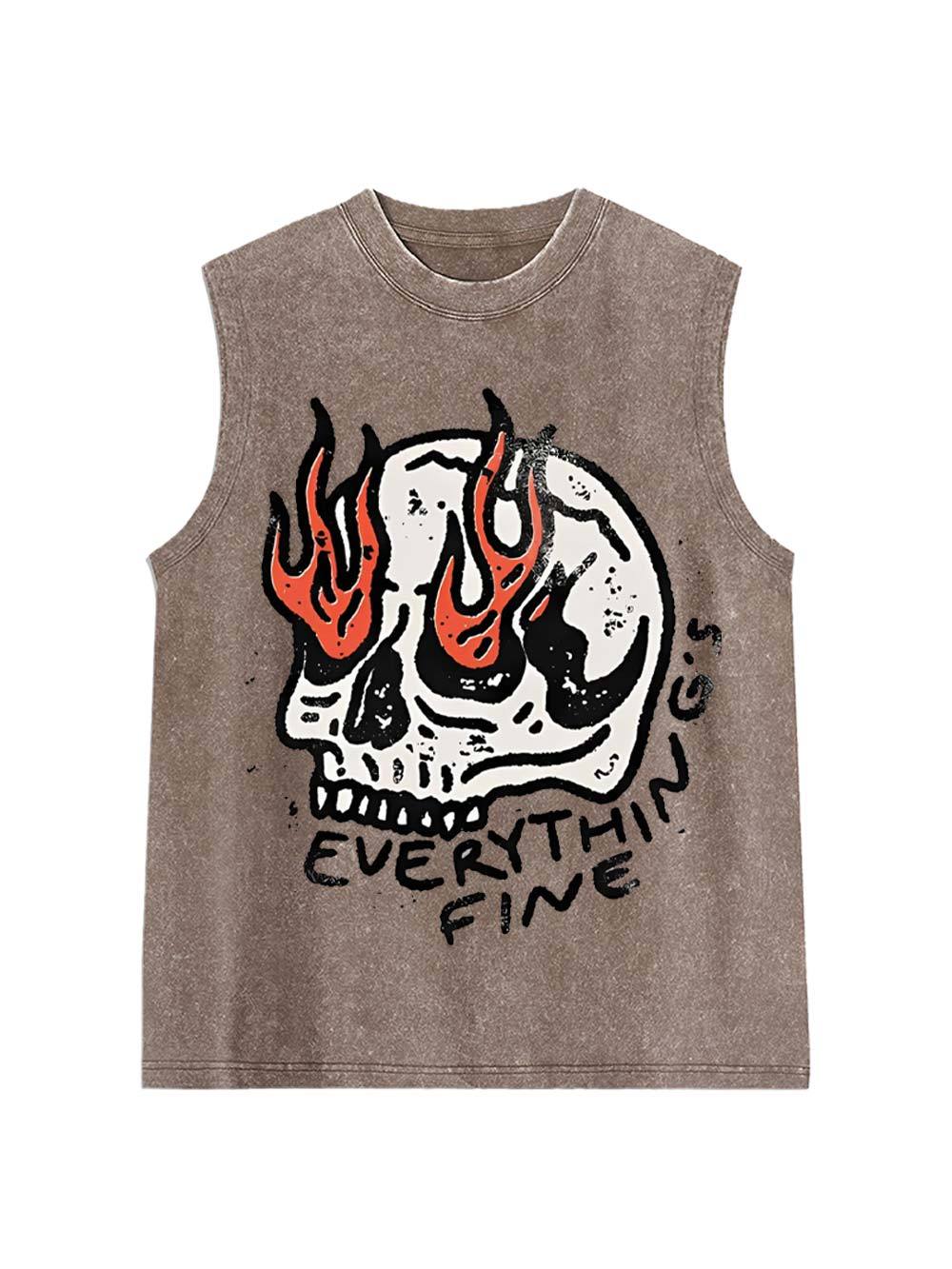 Everything's Fine Washed Tank Top