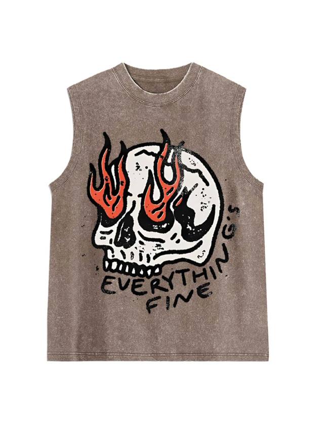 Everything's Fine Washed Tank Top