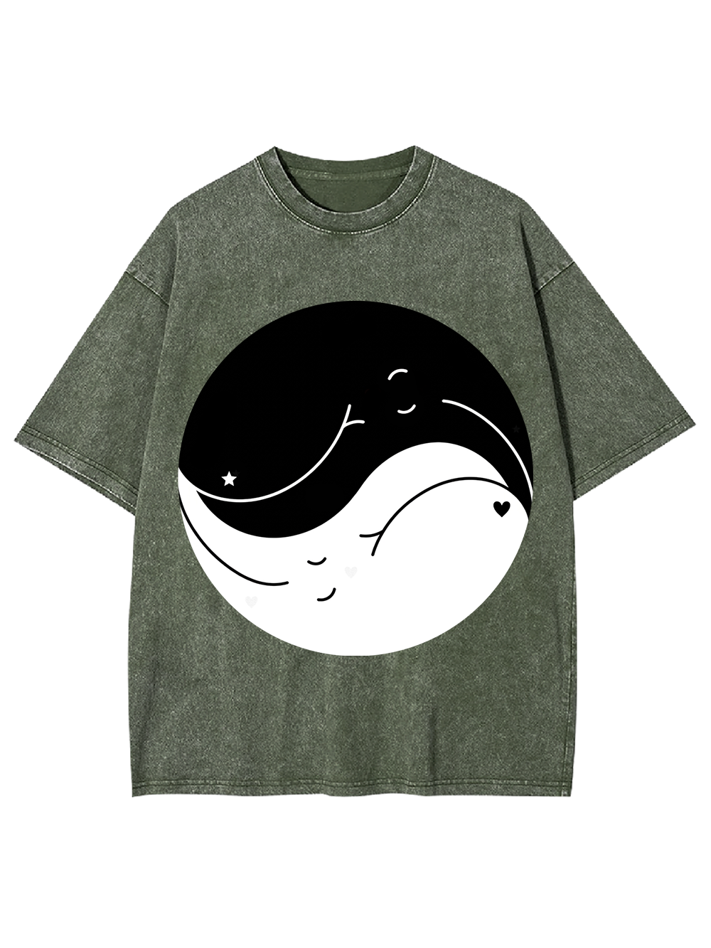 YIN YANG LOVE WAVES AAA WASHED TSHIRT