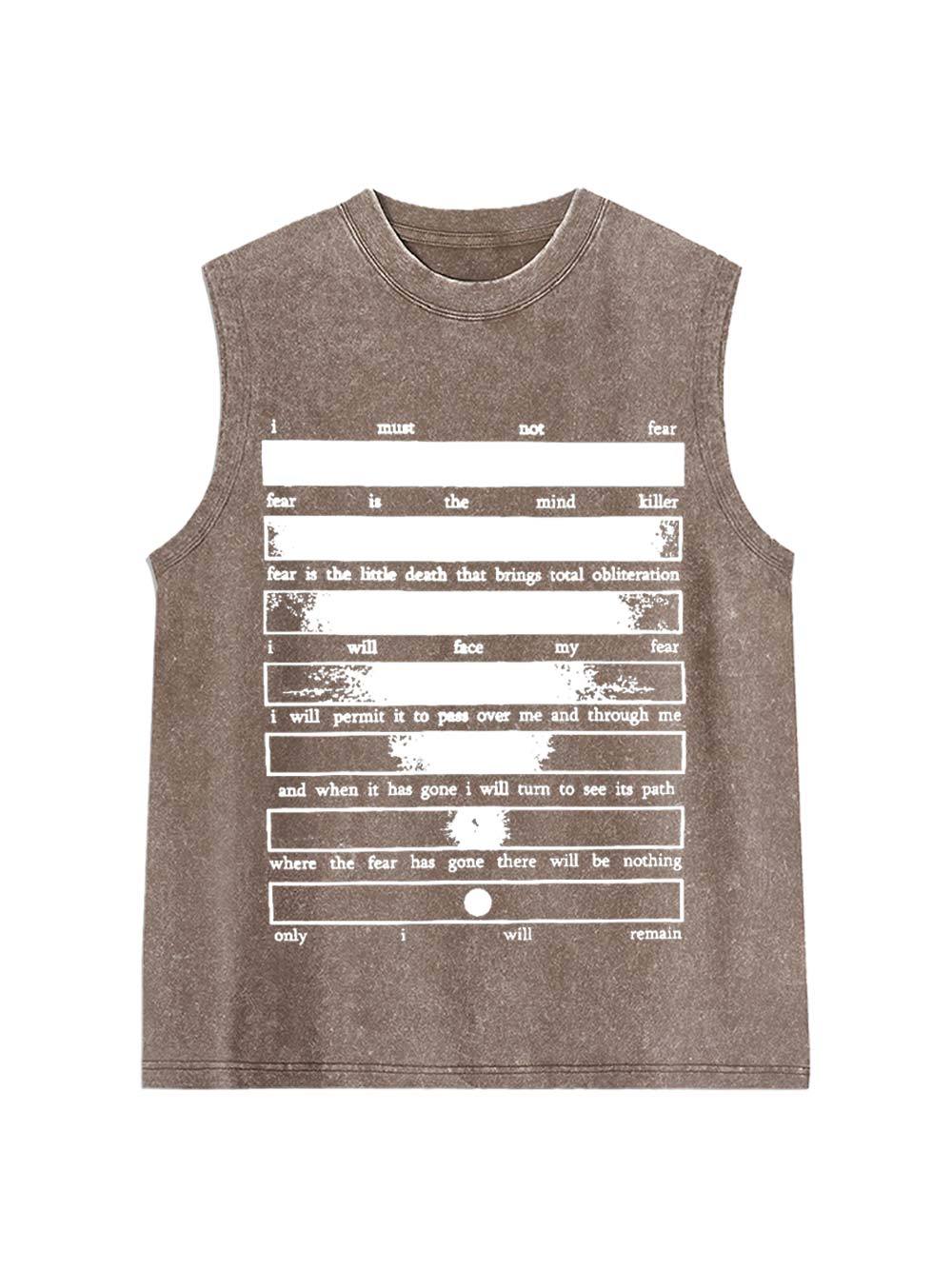 Conquering Fear Washed Tank Top