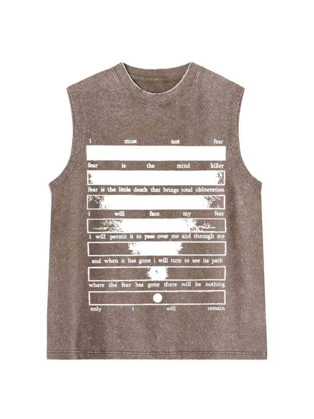 Conquering Fear Washed Tank Top
