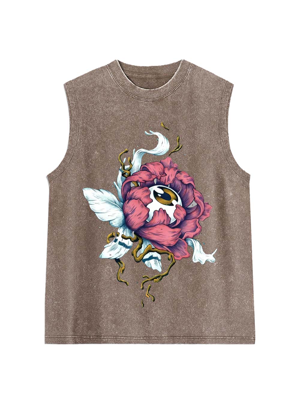 Floral Eye Fusion Washed Tank Top