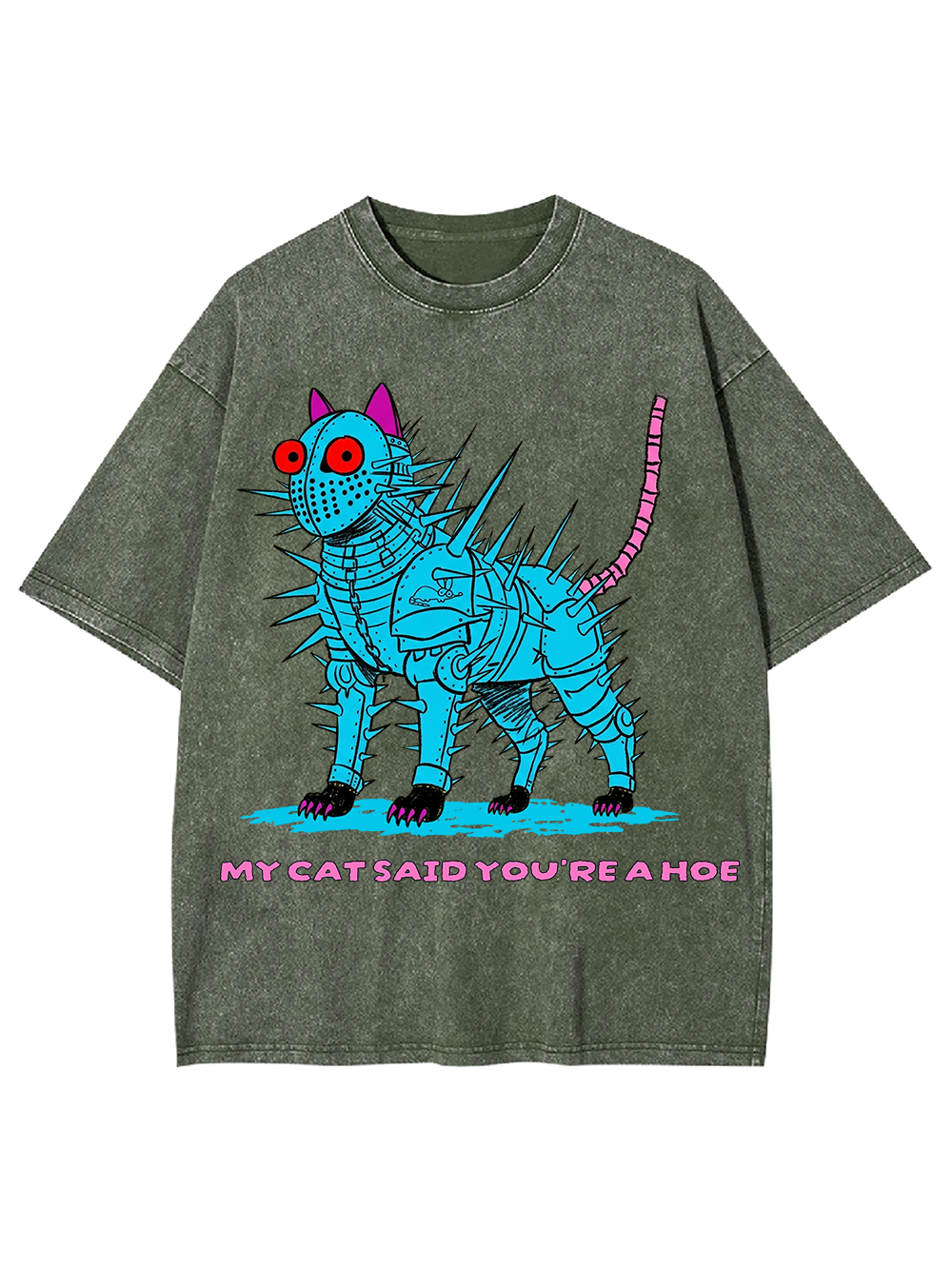 MY CAT SAID AAA WASHED TSHIRT