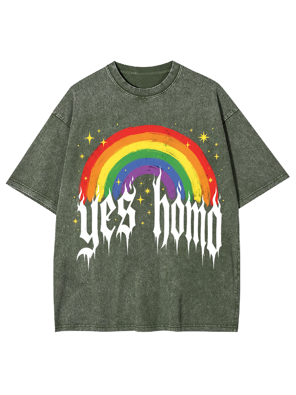 YES HOMO AAA WASHED TSHIRT
