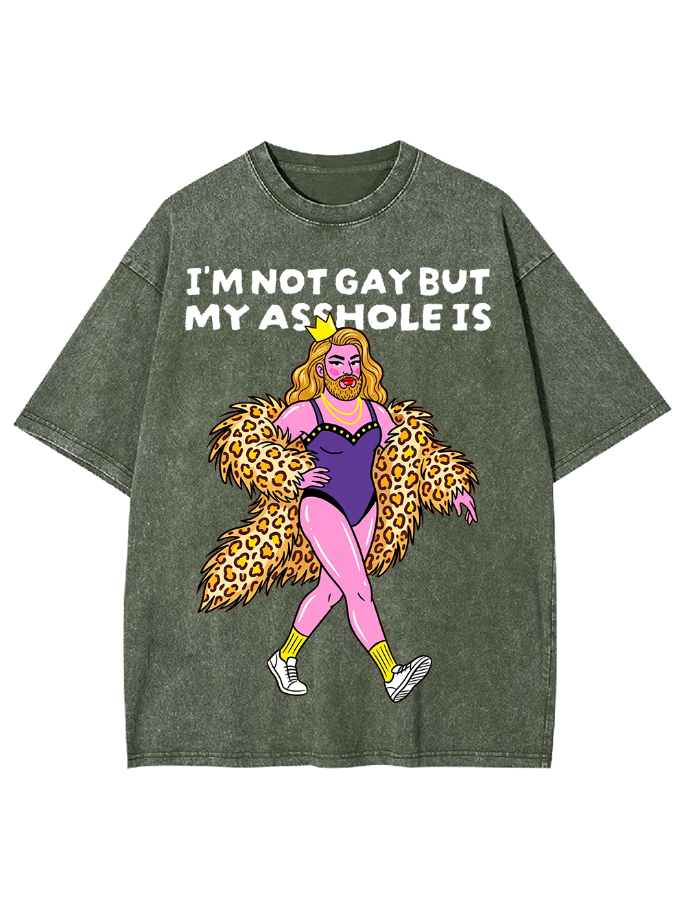 NOT GAY BUT MY ASS IS AAA WASHED TSHIRT