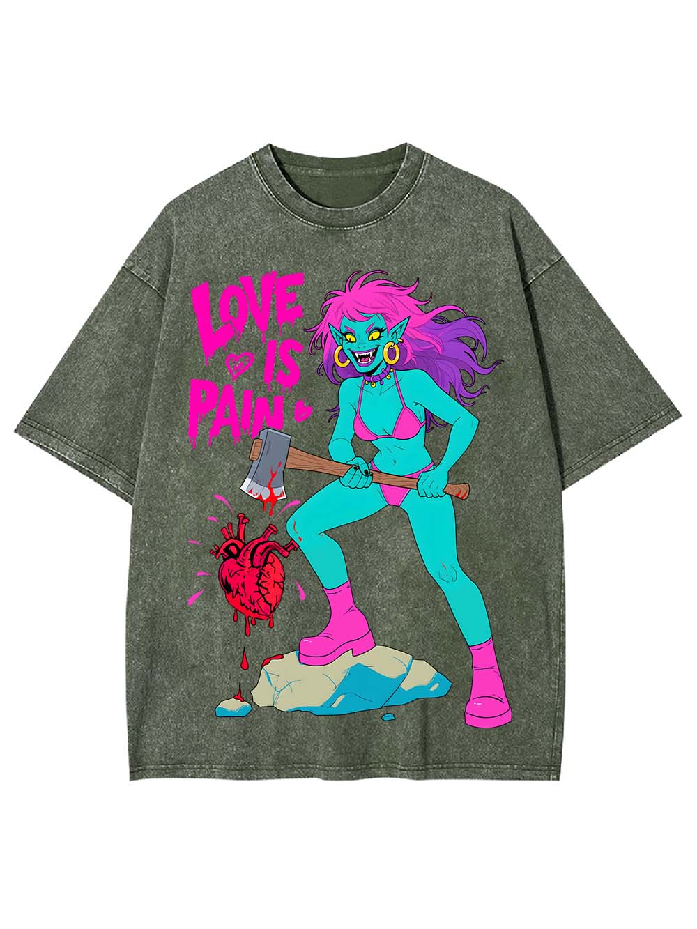 Love Is Pain Washed Tshirt