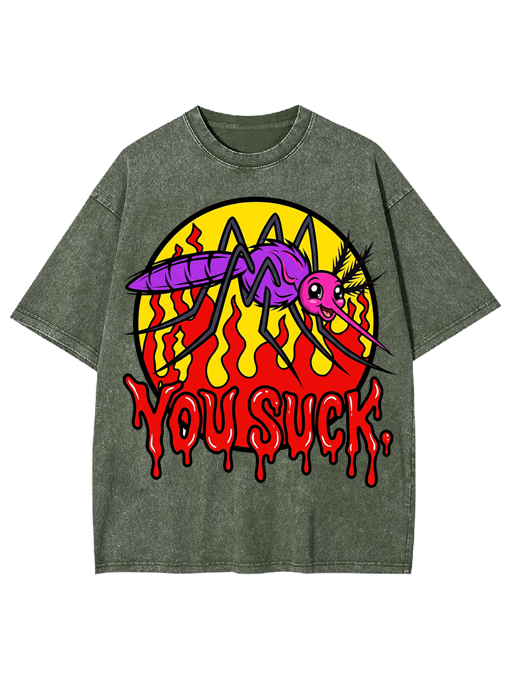 BLOODSUCKING MOSQUITO AAA WASHED TSHIRT
