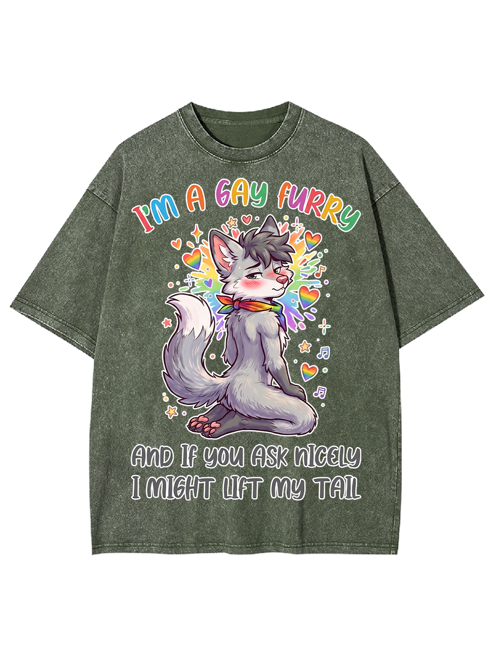 I'M A GAY FURRY AAA WASHED TSHIRT