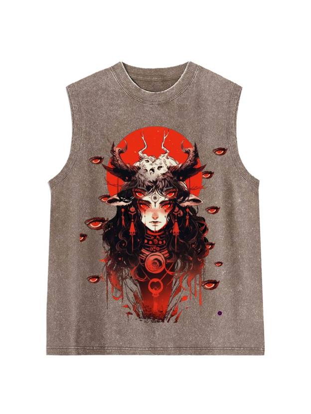 Multiple Eyes Spirit Washed Tank Top