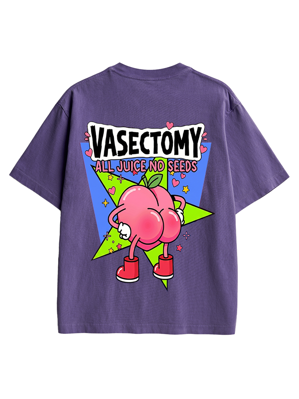 VASECTOMY ALL JUICE NO SEEDS AAA BACKPRINT TSHIRT