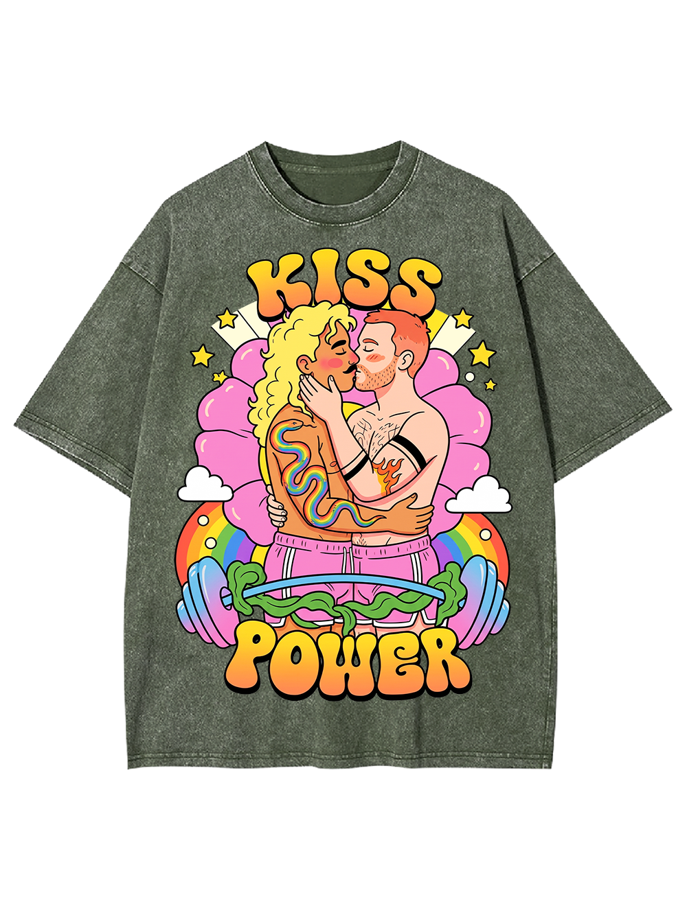 KISS POWER AAA WASHED TSHIRT