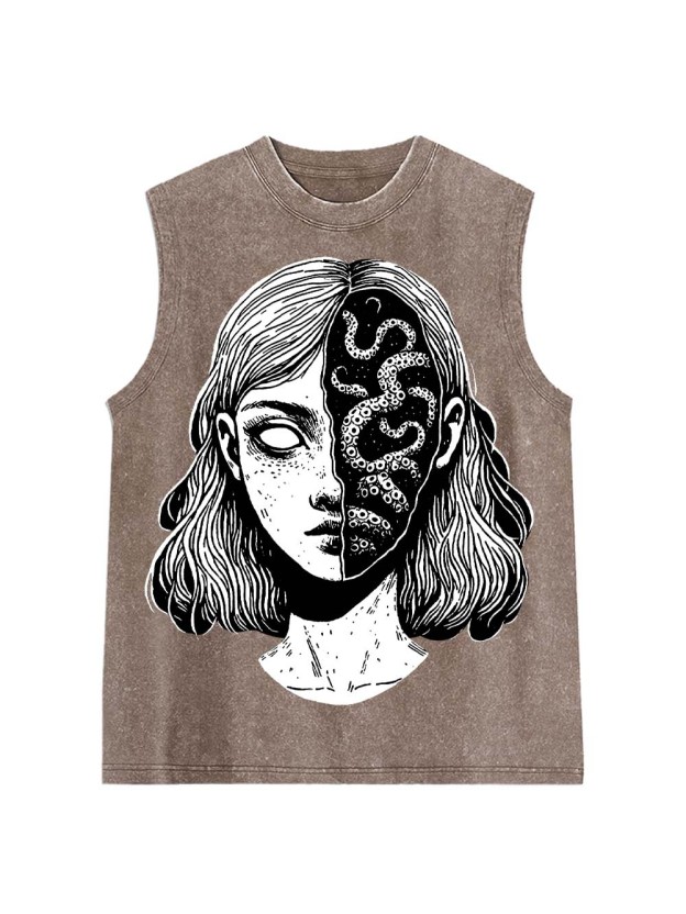 The Duality Within Washed Tank Top