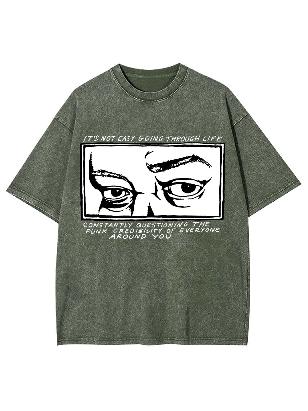 Questioning Punk Credibility Washed Tshirt